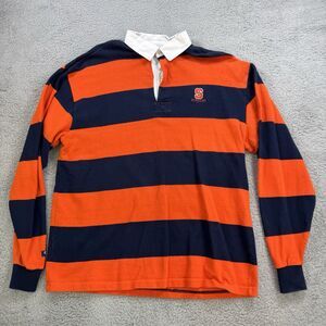 S Syracuse Shirt Men's XL Donegal Bay Orange Navy/Orange Rugby Style Long Sleeve